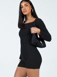 Routley Knit Romper Black