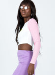 Flower Force Long Sleeve Top White / Pink