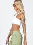 Kaysen Cropped Tank Top White