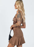 Wilcox Mini Skirt Brown