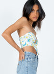 Norma Top Blue Floral