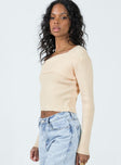 Jumper Ribbed knit material Asymmetric folded neckline