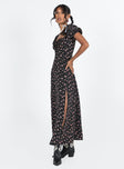 Hauser Maxi Dress Black Floral