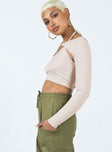 Bolero and top set Ribbed material  Long sleeve bolero  Halter neck crop top  Good stretch 