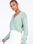 Jen Cardigan Green Princess Polly  Cropped 