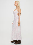 Long Nights Maxi Dress White / Red Floral