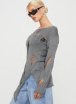 Ermina Distressed Jumper Grey