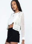 Dreya Cardigan White Princess Polly  Cropped 