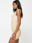 Knit one-shoulder mini dress Good stretch, unlined, sheer