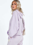 Princess Polly Hooded Sweatshirt Squiggle Text Dusty Mauve / Eggshell Princess Polly  regular 