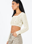 Jaye Long Sleeve Top Cream