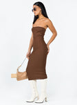 Maxi dress Ribbed material  Sweetheart neckline  Good stretch 