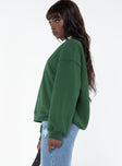 V-neck sweater Drop shoulder, elasticated waistband and cuffs