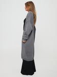 Charcoal cardigan Knit material, oversized fit, drop shoulder