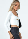 Cinda Cut Out Top Ivory