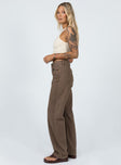 Princess Polly Mid Rise  Motel Parallel Jeans Rich Brown