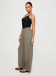 Linen pants Elasticated waistband, twin back pockets, wide leg