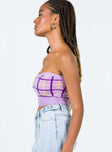 Pearce Strapless Top Lilac