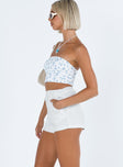 White shorts Thick elasticated waistband  Good stretch Fully lined 