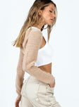 Doherty Bolero Beige Princess Polly  Cropped 