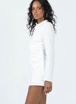 Romper Lapel collar V-neckline Pleated front Zip fastening at front