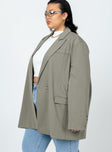 Codi Oversized Blazer Grey Curve