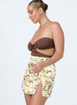 Dillion Mini Skirt Yellow Swirl