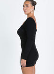 Browder Long Sleeve Mini Dress Black