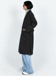 Coat Twin front pockets Removable waist tie