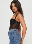 Bodysuit Fixed straps, wire cups, sweetheart neckline, clasp fastening at back, press clip fastening,