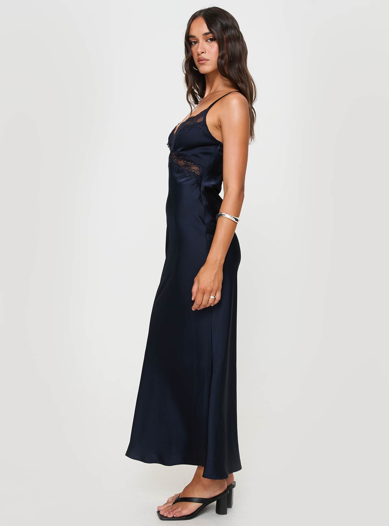 Shop Formal Dress - Treasure Bias Cut Maxi Dress Navy sixth image