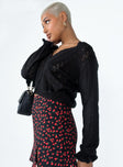 Lyric Cropped Cardigan Black Princess Polly  long 