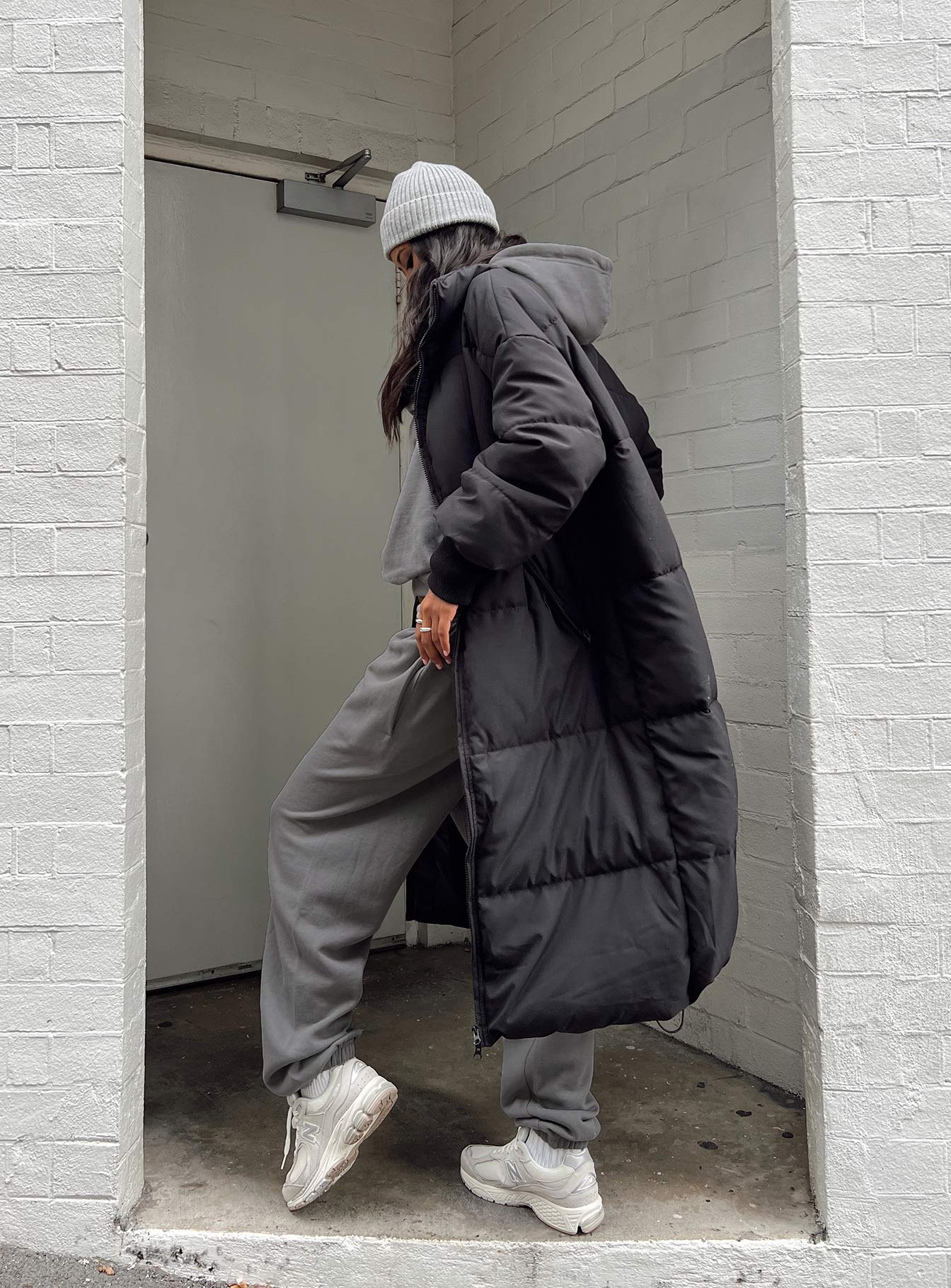 Longline puffer coat sale