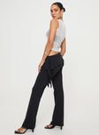 Pants Low-waisted, frill detail-lettuce trim on waits, slightly flared  Elasticated waist 