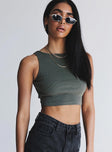 Darlington Crop Top Khaki