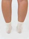 Crew socks Elasticated  Good stretch  OSFM Hand wash only 