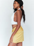 Simone 2000's Mini Skirt Yellow