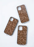 Skip A Beat iPhone Case Brown