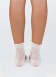 Socks Princess Polly Exclusive Delicate knit material  Ruffled ankle  Good stretch   OSFM