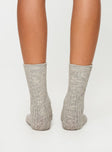 Jeyne Socks Grey Marle