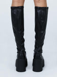 Windsor Smith Fuse Black Stretch Sock Boots