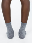 Socks Ribbed material  Good stretch  