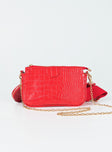 Harvey Croc Multi Pocket Bag Red