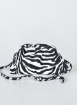 Asner Zebra Crossbody Bag Black / White