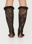 Black lace stockings