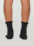 Rutherford Socks Black