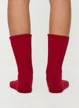 Socks Scrunch design, ribbed material