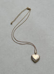 Necklace Dainty chain Heart pendant Lobster clasp fastening