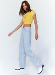 Princess Polly High Rise  Motel Parallel Jeans Super Light Wash