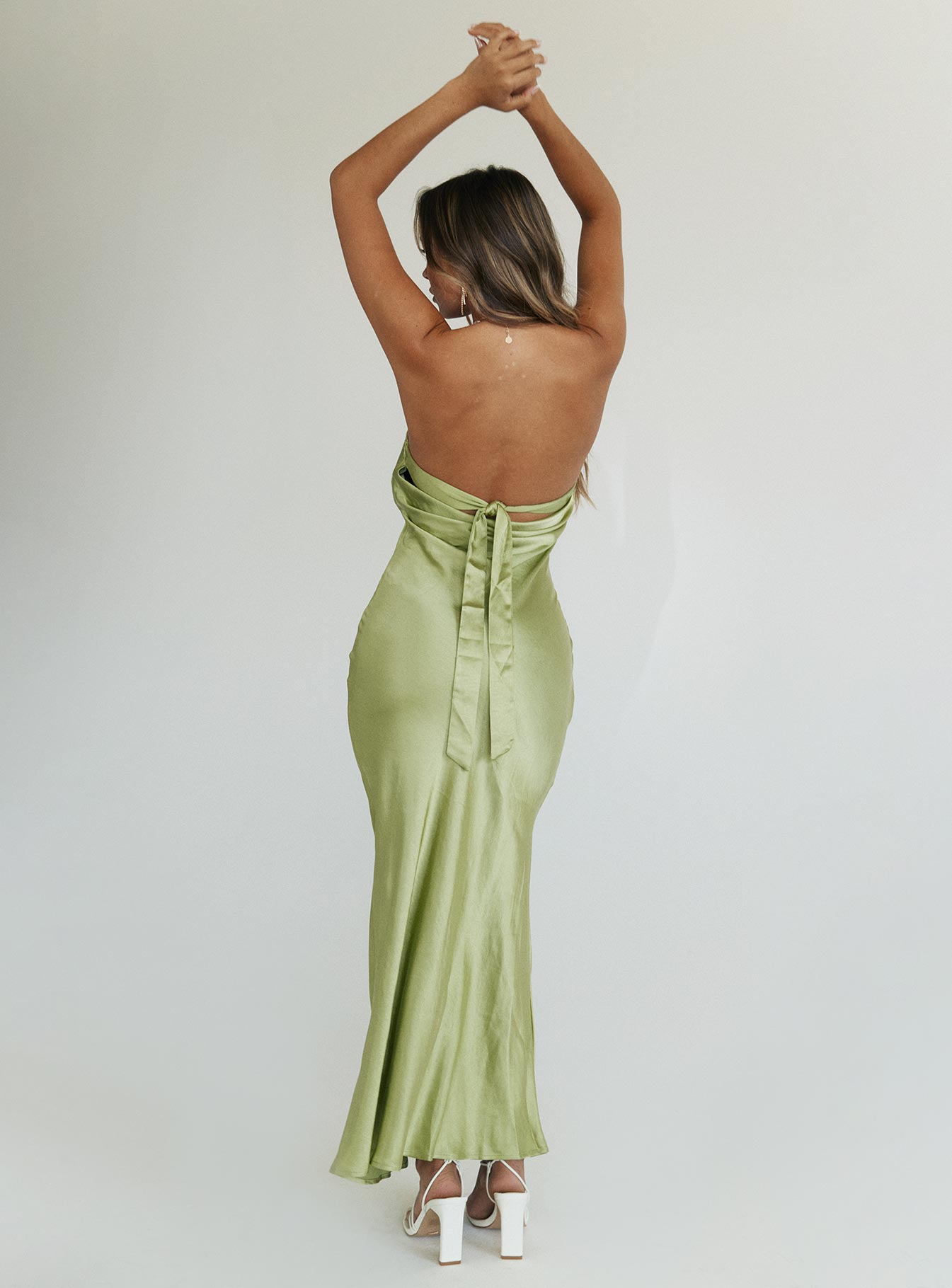 Shop Formal Dress - Haley Maxi Dress Green third image